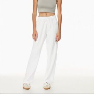 Aritzia Wilfred White Wide-Leg Pants